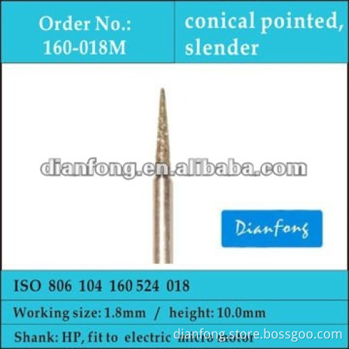 HP conical shape medium grit coatied diamond engraving tools